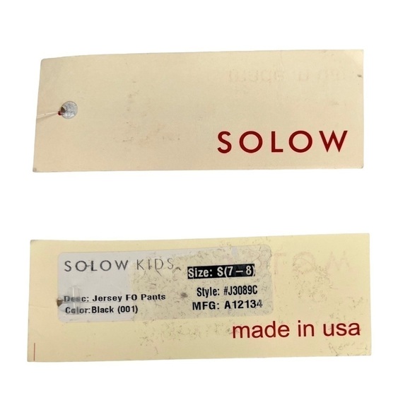 Solow Foldover Flare Legging Girls Size Small (7-8) Black so low New NWT - Picture 5 of 6